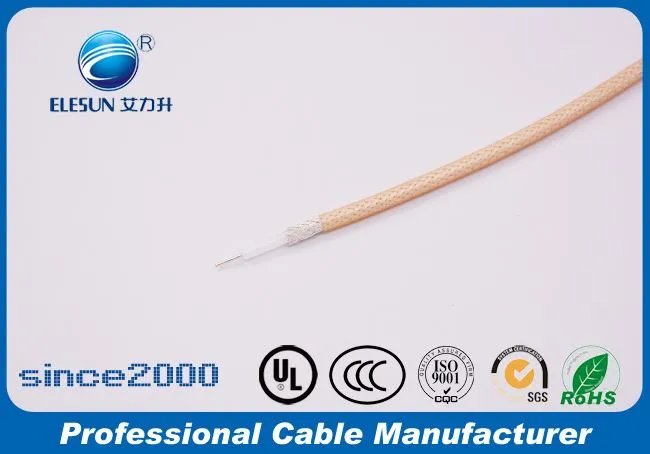 อุณหภูมิสูง FEP PTFE Rg316 Rg174 Rg178 Rg179 สายโคแอกเชียลเทฟลอน